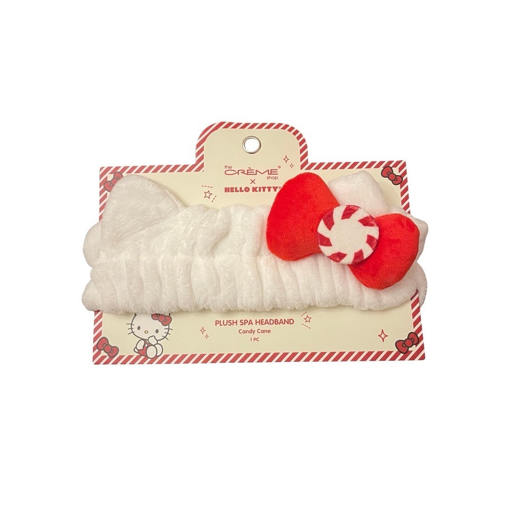 The Crème Shop x Hello Kitty "Candy Cane" Plush Spa Headband with Signature Bow‎
